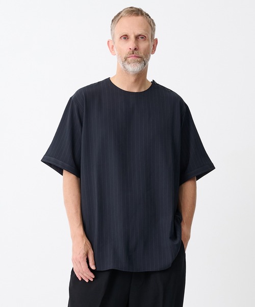 RAINMAKER(レインメーカー)の「【RAINMAKER/レインメーカー】PULL OVER S/S SHIRTEE/RM251-030(Tシャツ/カットソー・メンズ・ストライプ・3/4)」の1枚目の写真