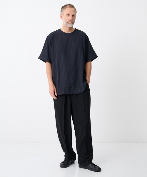 RAINMAKER(レインメーカー)の「【RAINMAKER/レインメーカー】PULL OVER S/S SHIRTEE/RM251-030(Tシャツ/カットソー・メンズ・ストライプ・3/4)」の2枚目の写真