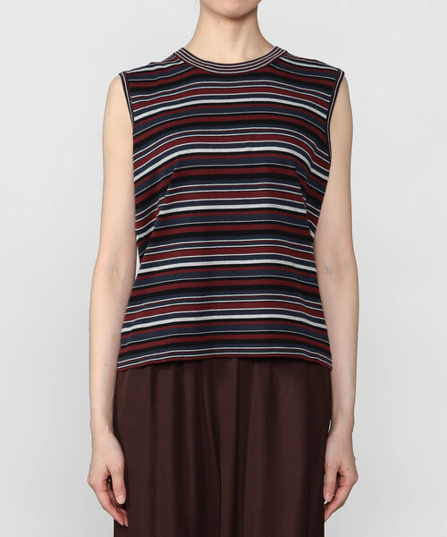 RYE TENDER(ライテンダー)の「RYE TENDER |〈別注〉ボーダー ノースリーブニット WOMEN(ニット/セーター・レディース・ブラウン系その他/グレー系その他・0)」の8枚目の写真