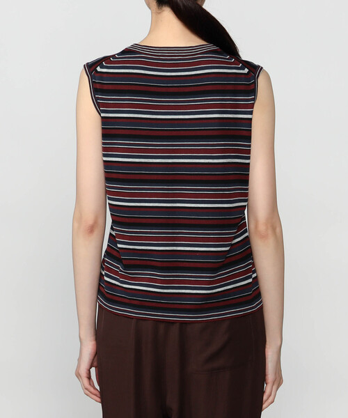 RYE TENDER(ライテンダー)の「RYE TENDER |〈別注〉ボーダー ノースリーブニット WOMEN(ニット/セーター・レディース・ブラウン系その他/グレー系その他・0)」の10枚目の写真