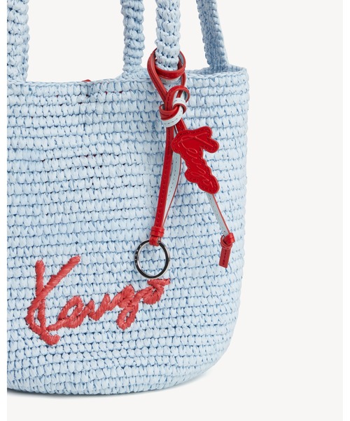 KENZO(ケンゾー)の「スモール バスケット イン ラフィア(メッセンジャーバッグ・レディース・ブルー系その他・ONE SIZE)」の4枚目の写真