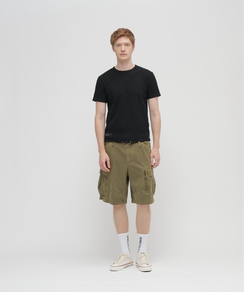 AVIREX(アヴィレックス)の「MINI WAFFLE C-NECK T-SHIRT "U.S.N." / ミニワッフル クルーネック 半袖 Tシャツ / AVIREX / アヴィレックス(Tシャツ/カットソー・メンズ・ホワイト/グリーン系カモフラージュ/ブラック・LARGE/MEDIUM/SMALL/X-LARGE)」の15枚目の写真