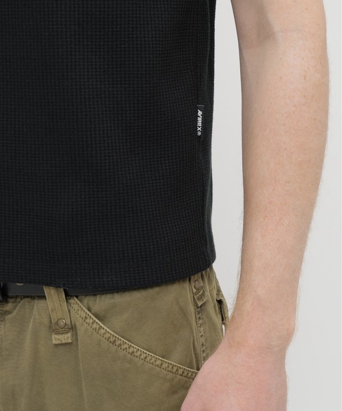 AVIREX(アヴィレックス)の「MINI WAFFLE C-NECK T-SHIRT "U.S.N." / ミニワッフル クルーネック 半袖 Tシャツ / AVIREX / アヴィレックス(Tシャツ/カットソー・メンズ・ホワイト/グリーン系カモフラージュ/ブラック・LARGE/MEDIUM/SMALL/X-LARGE)」の19枚目の写真