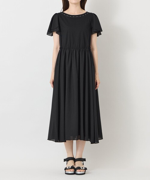 TO BE CHIC(トゥー ビー シック)の「シルケットジャージ ドッキングワンピース(ワンピース・レディース・ブラック・40)」の3枚目の写真