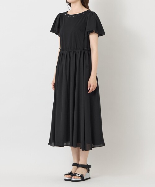 TO BE CHIC(トゥー ビー シック)の「シルケットジャージ ドッキングワンピース(ワンピース・レディース・ブラック・40)」の4枚目の写真