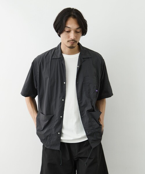 THE NORTH FACE PURPLE LABEL(ザ ノースフェイス パープルレーベル)の「【THE NORTH FACE Purple Label /ザ・ノース・フェイス パープルレーベル】Nylon Taffeta Field S/S Shirt(シャツ/ブラウス・メンズ・ベージュ/ブラック・M/L)」の2枚目の写真