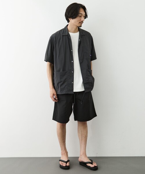 THE NORTH FACE PURPLE LABEL(ザ ノースフェイス パープルレーベル)の「【THE NORTH FACE Purple Label /ザ・ノース・フェイス パープルレーベル】Nylon Taffeta Field S/S Shirt(シャツ/ブラウス・メンズ・ベージュ/ブラック・M/L)」の6枚目の写真