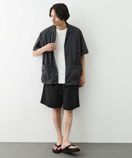 THE NORTH FACE PURPLE LABEL(ザ ノースフェイス パープルレーベル)の「【THE NORTH FACE Purple Label /ザ・ノース・フェイス パープルレーベル】Nylon Taffeta Field S/S Shirt(シャツ/ブラウス・メンズ・ベージュ/ブラック・M/L)」の7枚目の写真
