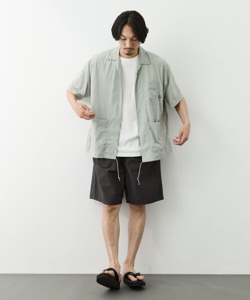 THE NORTH FACE PURPLE LABEL(ザ ノースフェイス パープルレーベル)の「【THE NORTH FACE Purple Label /ザ・ノース・フェイス パープルレーベル】Nylon Taffeta Field S/S Shirt(シャツ/ブラウス・メンズ・ベージュ/ブラック・M/L)」の15枚目の写真