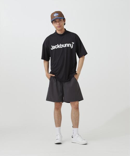 Jack Bunny!!(ジャックバニー)の「【Jack Bunny!!】ハイストレッチ変形メッシュ半袖モックネックカットソー(Tシャツ/カットソー・メンズ・ブラック/ホワイト・MEDIUM/LARGE/X-LARGE)」の3枚目の写真