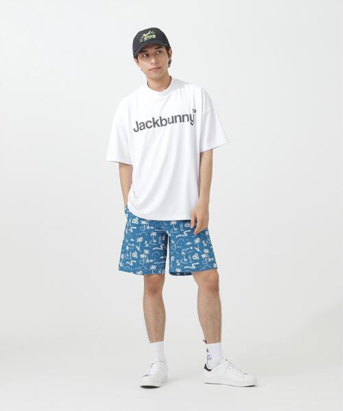 Jack Bunny!!(ジャックバニー)の「【Jack Bunny!!】ハイストレッチ変形メッシュ半袖モックネックカットソー(Tシャツ/カットソー・メンズ・ブラック/ホワイト・MEDIUM/LARGE/X-LARGE)」の9枚目の写真
