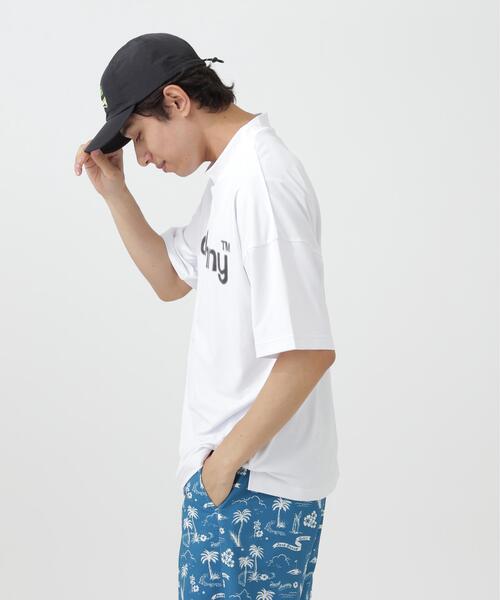 Jack Bunny!!(ジャックバニー)の「【Jack Bunny!!】ハイストレッチ変形メッシュ半袖モックネックカットソー(Tシャツ/カットソー・メンズ・ブラック/ホワイト・MEDIUM/LARGE/X-LARGE)」の11枚目の写真