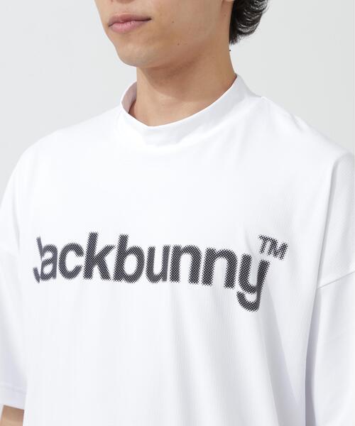 Jack Bunny!!(ジャックバニー)の「【Jack Bunny!!】ハイストレッチ変形メッシュ半袖モックネックカットソー(Tシャツ/カットソー・メンズ・ブラック/ホワイト・MEDIUM/LARGE/X-LARGE)」の13枚目の写真