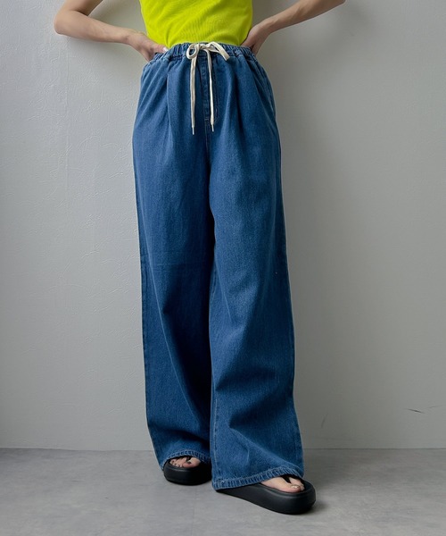 bohmal(ボマール)の「ライトオンスデニムリラックスパンツ(その他パンツ・レディース・ブルー・FREE)」の2枚目の写真