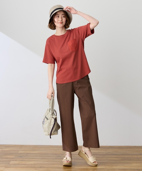 Petit Honfleur(プチオンフルール)の「ロゴモチーフ付きパッカブルハット【UVカット・遮光・遮熱】(ハット・レディース・ブラウン/ベージュ・フリー)」の10枚目の写真