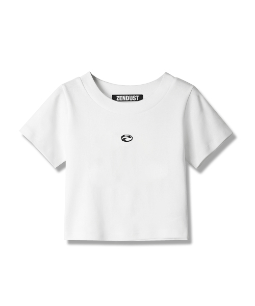 ZENDUST(ジェンダスト)の「Zendust Signature Crop T-shirt - 2COL(Tシャツ/カットソー・レディース・ブラック/ホワイト・MEDIUM/SMALL)」の4枚目の写真