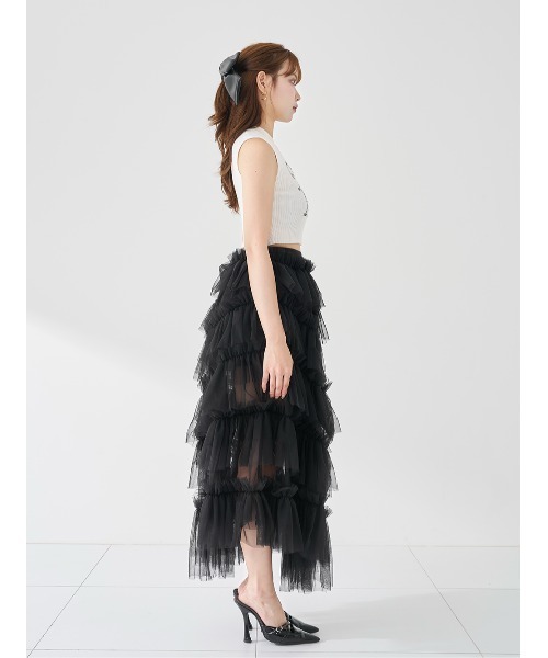 Darich(ダーリッチ)の「DRレースビジューリブニットトップス(ニット/セーター・レディース・ブラック/ホワイト/サックスブルー/ピンク/ミント・FREE)」の15枚目の写真
