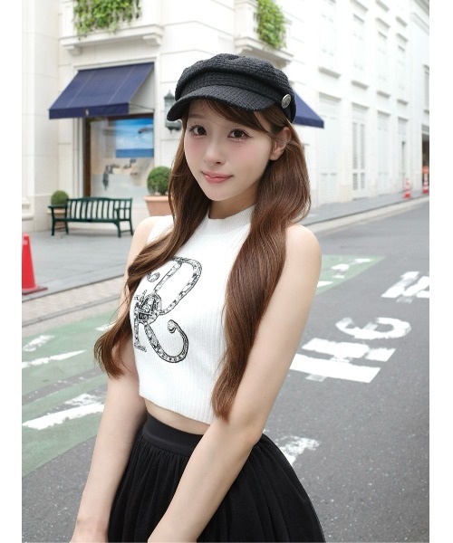 Darich(ダーリッチ)の「DRレースビジューリブニットトップス(ニット/セーター・レディース・ブラック/ホワイト/サックスブルー/ピンク/ミント・FREE)」の10枚目の写真