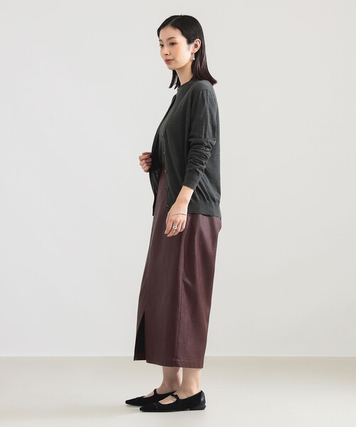 Demi-Luxe BEAMS(デミルクス ビームス)の「AK+1 / 16ゲージ Vネック カーディガン(ニット/セーター・レディース・グリーン系その他5/ブラウン・ONE SIZE)」の8枚目の写真