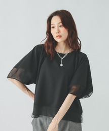 GLOBAL WORK | ひんやり涼しい/フローズンバルーンスリーブ6分袖/712989(Tシャツ/カットソー)