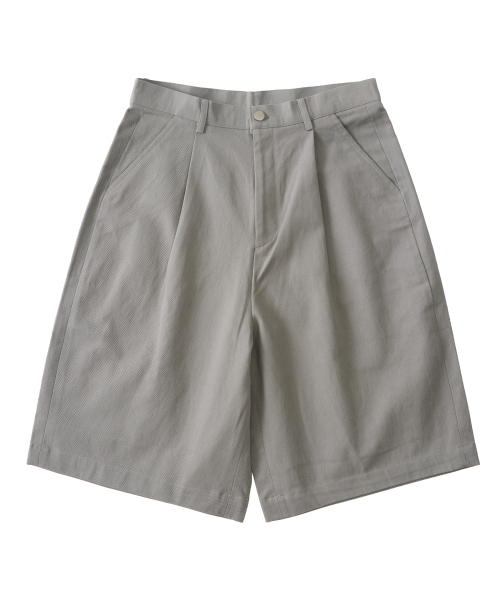 ANALOG MOOD(アナログムード)の「コットンワンタックバミューダパンツ(グレー)(その他パンツ・メンズ・その他・MEDIUM/LARGE)」の2枚目の写真