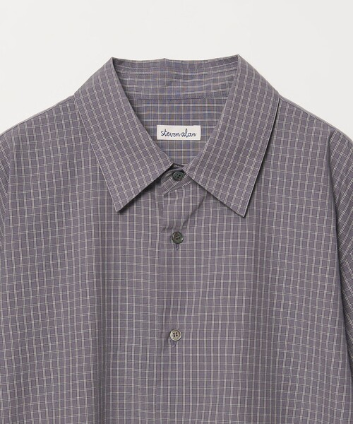 Steven Alan(スティーブンアラン)の「<Steven Alan>コットン ミニ チェック シャツ(シャツ/ブラウス・レディース・ケリーグリーン/グレー/ライトピンク・S/M/L)」の4枚目の写真