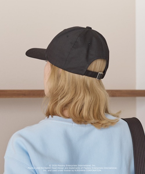 PLAYBOY(プレイボーイ)の「PLAYBOY 6PANEL CAP / プレイボーイ(キャップ・レディース・ピンク/ブラック×ホワイト・57~59cm)」の6枚目の写真