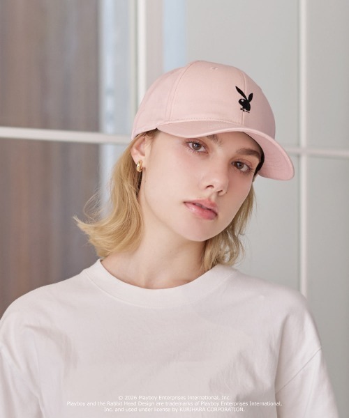 PLAYBOY(プレイボーイ)の「PLAYBOY 6PANEL CAP / プレイボーイ(キャップ・レディース・ピンク/ブラック×ホワイト・57~59cm)」の12枚目の写真