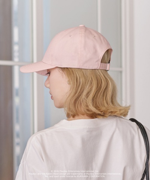PLAYBOY(プレイボーイ)の「PLAYBOY 6PANEL CAP / プレイボーイ(キャップ・レディース・ピンク/ブラック×ホワイト・57~59cm)」の14枚目の写真