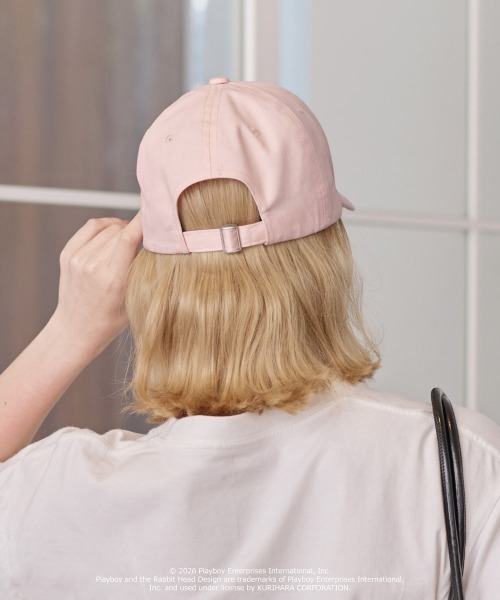 PLAYBOY(プレイボーイ)の「PLAYBOY 6PANEL CAP / プレイボーイ(キャップ・レディース・ピンク/ブラック×ホワイト・57~59cm)」の15枚目の写真