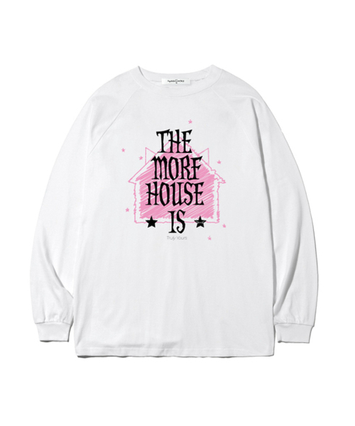 THEMORFHOUSE（ザモーフハウス）の「ハウスイズユアーズプリントオーバーサイズロングスリーブ[4カラー]（Tシャツ/カットソー・レディース・ブラウン/ネイビー/ブラック/ホワイト・LARGE/MEDIUM）」の5枚目の写真