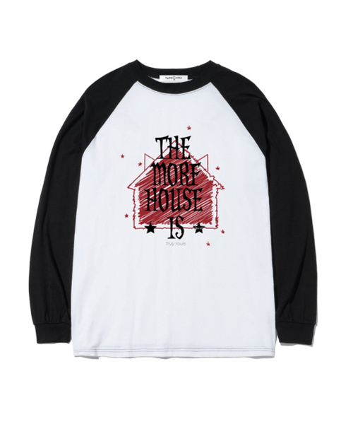THEMORFHOUSE（ザモーフハウス）の「ハウスイズユアーズプリントオーバーサイズロングスリーブ[4カラー]（Tシャツ/カットソー・レディース・ブラウン/ネイビー/ブラック/ホワイト・LARGE/MEDIUM）」の8枚目の写真