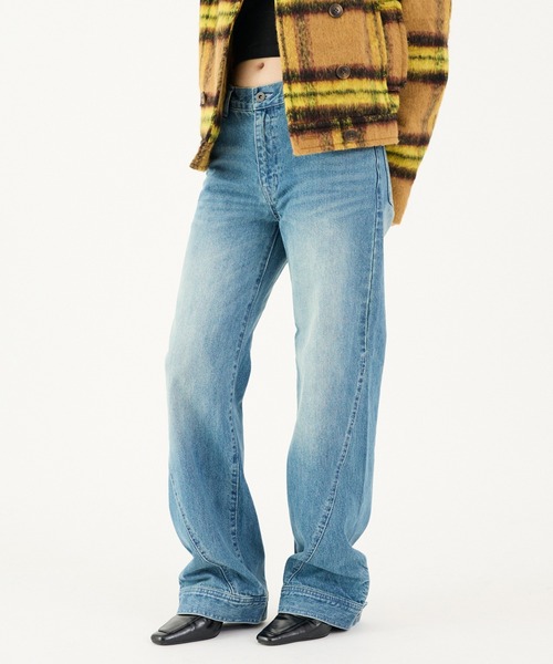 FTW(エフティダブリュー)の「CUFFS DENIM(デニムパンツ・レディース・インディゴブルー/グレー・SMALL/MEDIUM)」の2枚目の写真