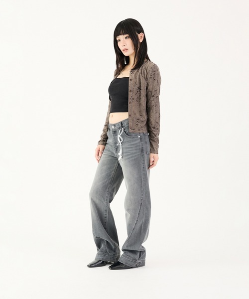 FTW(エフティダブリュー)の「CUFFS DENIM(デニムパンツ・レディース・インディゴブルー/グレー・SMALL/MEDIUM)」の3枚目の写真