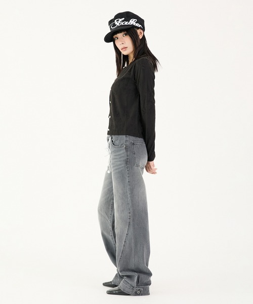 FTW(エフティダブリュー)の「CUFFS DENIM(デニムパンツ・レディース・インディゴブルー/グレー・SMALL/MEDIUM)」の4枚目の写真