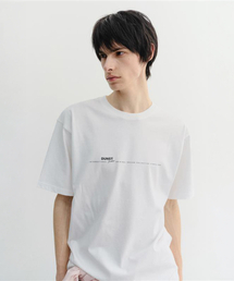 DUNST FOR MEN（ダンストフォーメン）の「MINIMAL LETTERING T-SHIRT_UNISEX_UDTS6B147_OFF WHITE（Tシャツ/カットソー）」