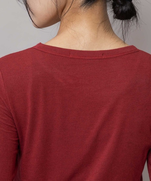 Munich(ミューニック)の「アンゴラウールガーゼストレッチジャージ クルーネックプルオーバー(Tシャツ/カットソー・レディース・ホワイト/ブラック/レッド/グレー・FREE)」の12枚目の写真
