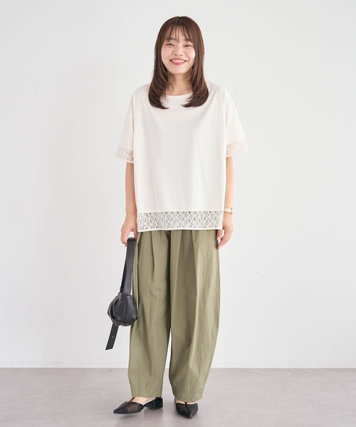 Green Parks(グリーンパークス)の「【適ON】持続冷感ドッキングプルオーバー(Tシャツ/カットソー・レディース・ブラック/チャコールグレー/オレンジ/ホワイト系その他2・FREE)」の20枚目の写真
