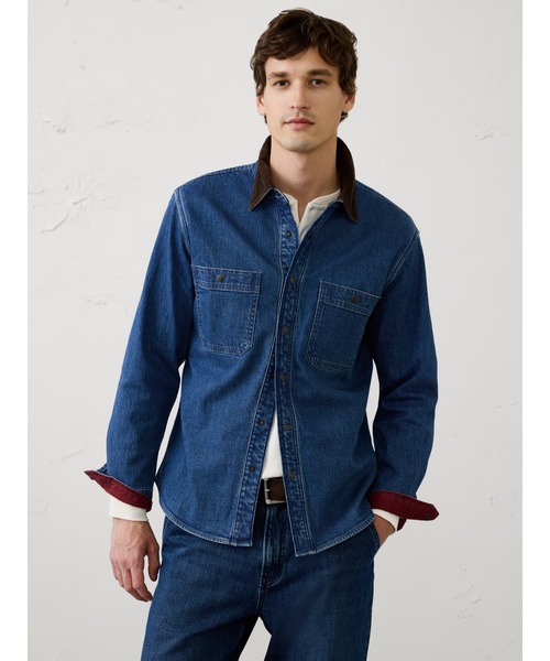 BANANA REPUBLIC FACTORY STORE(バナナリパブリック ファクトリーストア)の「BANANA REPUBLIC FACTORY STORE フランネルライニングデニムシャツジャケット(その他アウター・メンズ・ブルー/インディゴブルー・M/XL/L/S)」の2枚目の写真