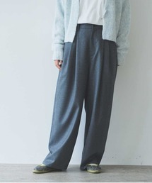 washable wool back gum straight pants