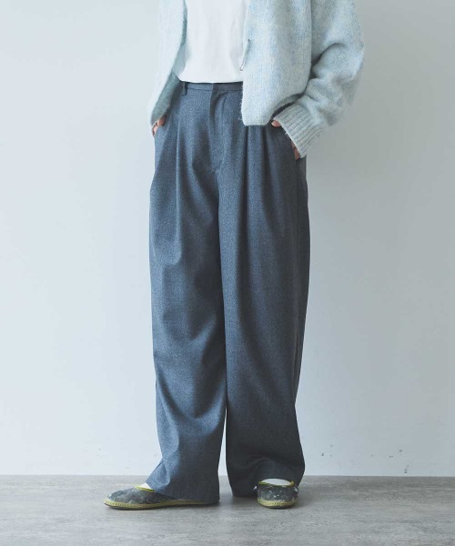 yuni(ユニ )の「washable wool back gum straight pants(その他パンツ・レディース・グレー・S/M)」の6枚目の写真