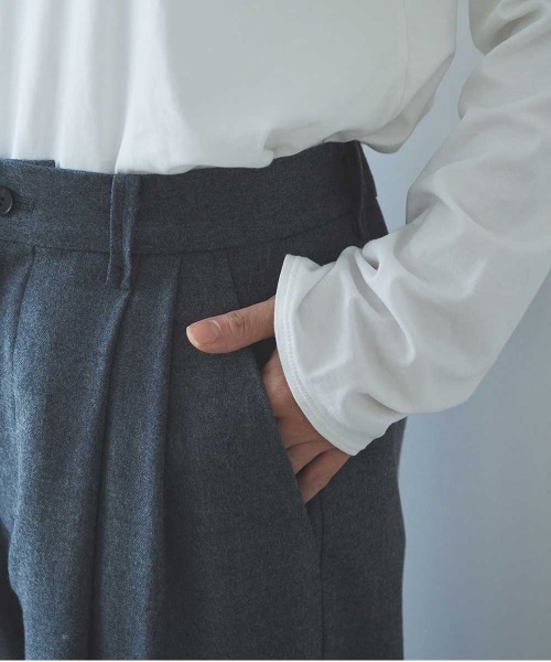 yuni(ユニ )の「washable wool back gum straight pants(その他パンツ・レディース・グレー・S/M)」の12枚目の写真