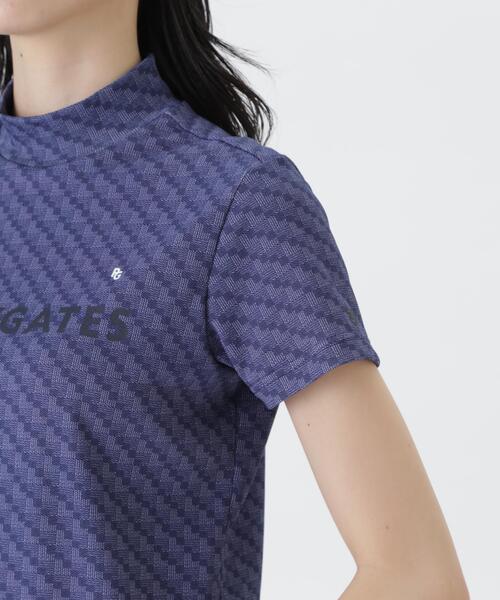 PEARLY GATES(パーリーゲイツ)の「【PEARLY GATES】【PG is PG】PE/PUフルダルカノコ半袖ハイネックカットソー <組織柄>(Tシャツ/カットソー・レディース・ダークインディゴブルー・SMALL/MEDIUM/LARGE)」の9枚目の写真