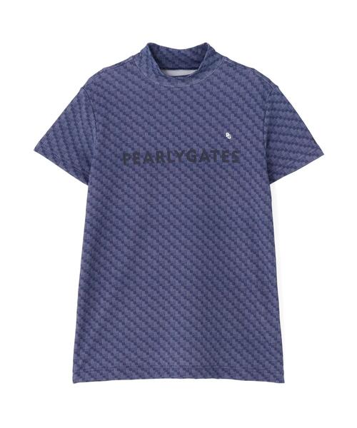 PEARLY GATES(パーリーゲイツ)の「【PEARLY GATES】【PG is PG】PE/PUフルダルカノコ半袖ハイネックカットソー <組織柄>(Tシャツ/カットソー・レディース・ダークインディゴブルー・SMALL/MEDIUM/LARGE)」の12枚目の写真