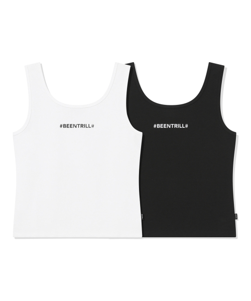 BEENTRILL(ビントリル)の「ウィメンズエッセンシャルスリムフィットタンクトップ(ブラック)(Tシャツ/カットソー・レディース・その他・SMALL/X-SMALL)」の4枚目の写真