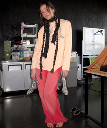 CENTAUR.KR（セントール）の「WESTERN WASHED LONG SLEEVE T-SHIRT_PEACH（Tシャツ/カットソー）」