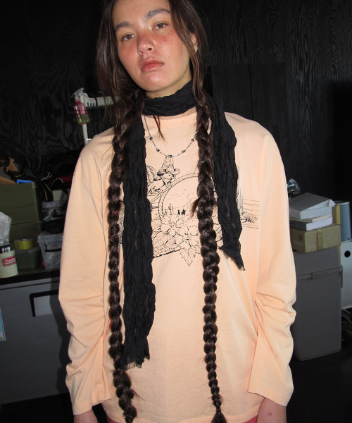 CENTAUR.KR(セントール)の「WESTERN WASHED LONG SLEEVE T-SHIRT_PEACH(Tシャツ/カットソー・レディース・その他・FREE)」の3枚目の写真