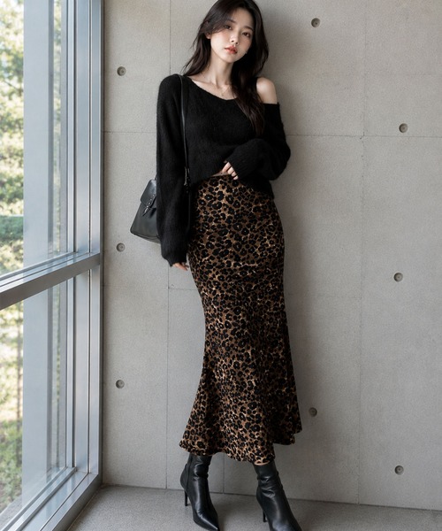 GLAMOROUS JANE（グラマラスジェーン）の「レオパード柄スカート（スカート・レディース・ブラウン・M）」の2枚目の写真
