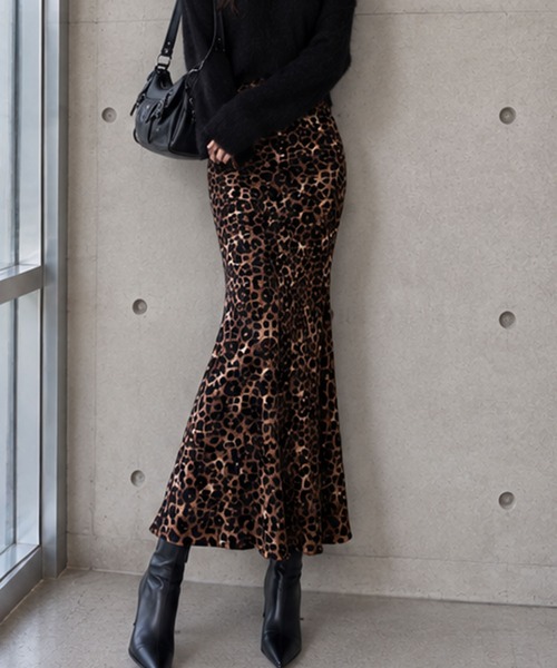 GLAMOROUS JANE（グラマラスジェーン）の「レオパード柄スカート（スカート・レディース・ブラウン・M）」の3枚目の写真