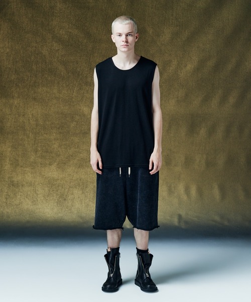 glamb(グラム)の「Drape Tank Top / ドレープタンクトップ(タンクトップ・メンズ・グレー/ブラック・L/S/M)」の7枚目の写真